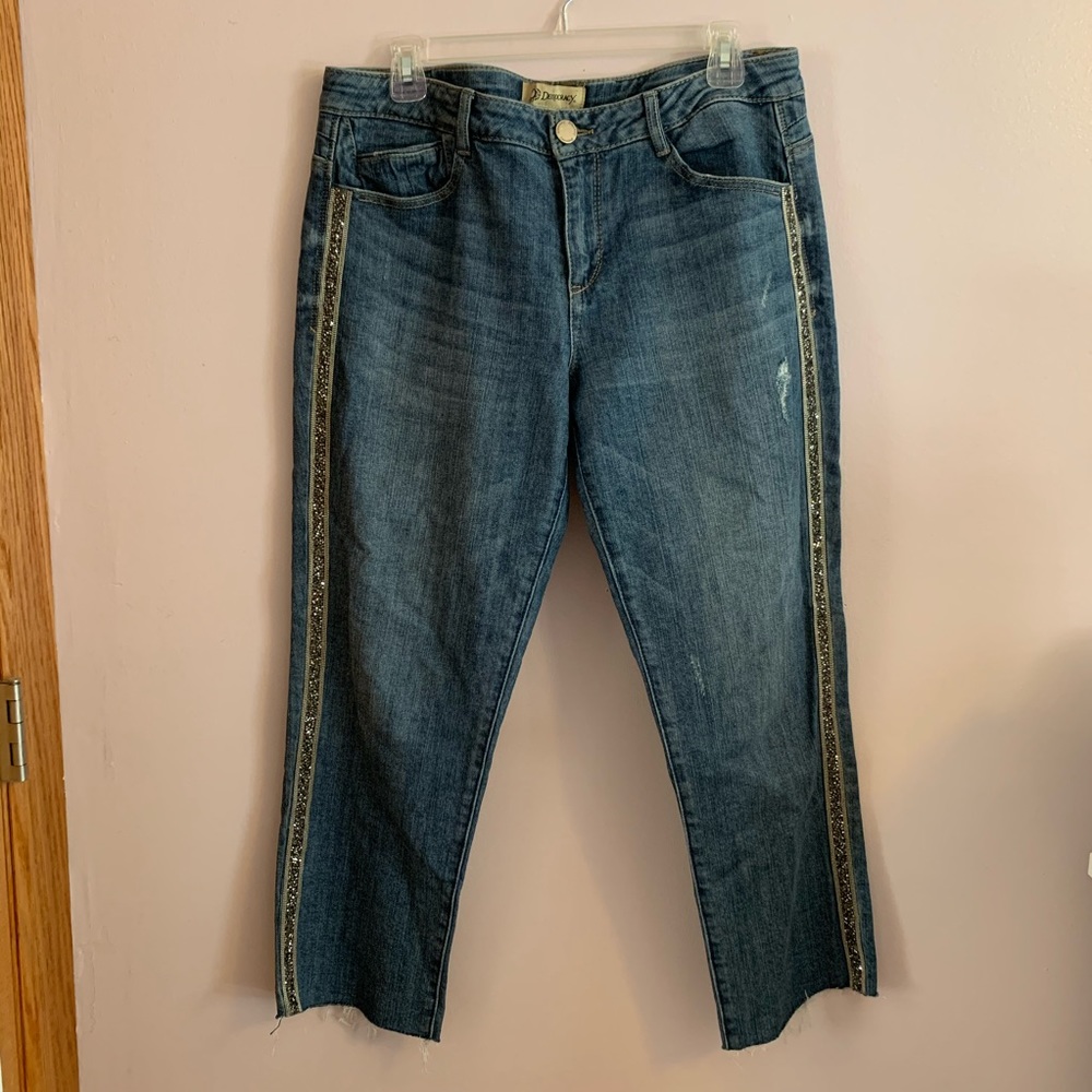Democracy Straight Leg Sparkle Jeans